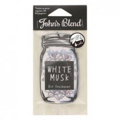 Pakabinamas kvapas automobiliui ar namams John's Blend - Air Freshener White Musk, OAJON0101, muskuso