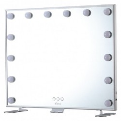 Pastatomas/pakabinamas veidrodis su apšvietimu Be Osom BEOSOML607MR, stačiakampis, baltas