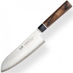 Damasko plieno peilis Senzo Black, BD-04  Santoku  knife, 16,7 cm ašmenys