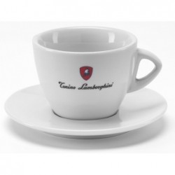 Keramikinis puodelis latte kavai Tonino Lamborghini Latte 548/WS, su lėkštute, baltas, 260 ml