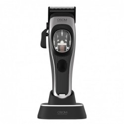 Profesionali plaukų kirpimo mašinėlė OSOM Professional PRIME Cordless Hair Clipper OSOMP01GR, pilkos spalvos